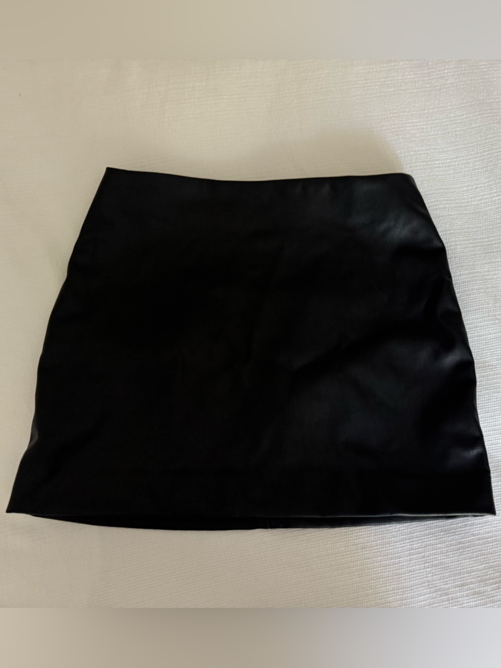 H&M Black Faux Leather Mini Skirt